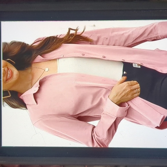 DENVER HAYES* faux suede button down long sleeve shacket shirt jacket - Picture 12 of 12